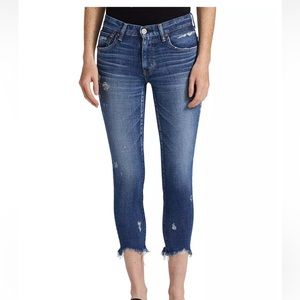 Moussy vintage distressed frayed hem jeans size 27